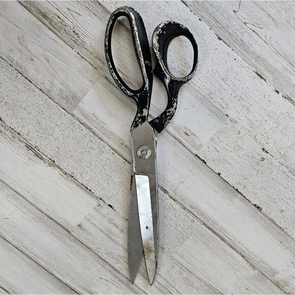 Vintage Wiss Inlaid No. 22W 12-1/2" Long Scissor Upholstery Fabric - Picture 5 of 7